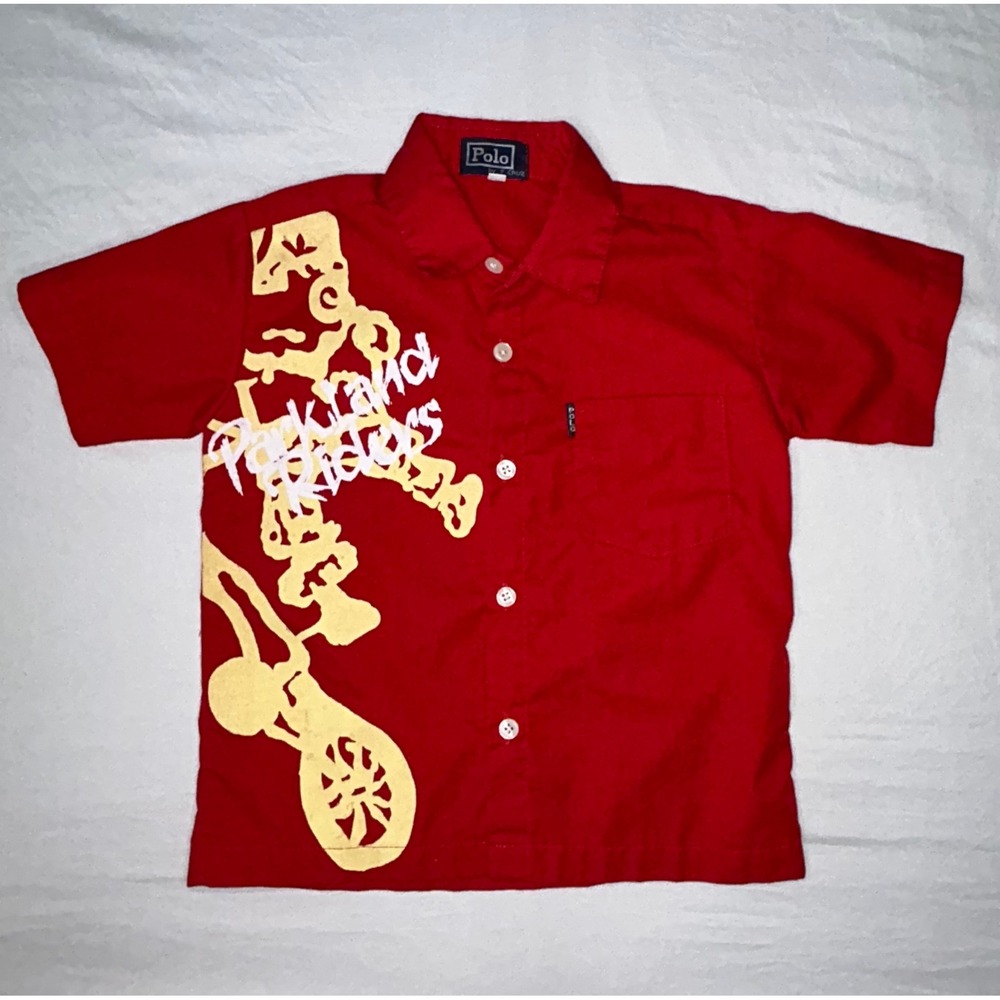 Polo by F. Cruz Parkland Riders Graphic Button Down Kids Shirt